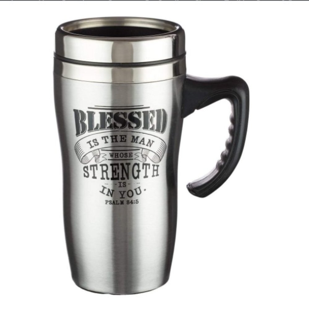 Psalms 84:5 Stainless Steel Travel Mug